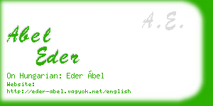 abel eder business card
